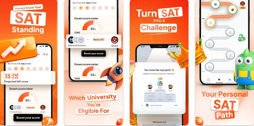 Stemeta AI — SAT prep LMS app screenshots
